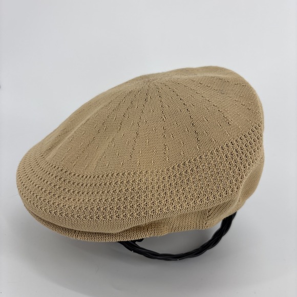 KANGOL Tropic Ventair 504 Mens Khaki Hat Flat Cap Flex - Picture 3 of 8